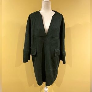 Suede Jacket Dark Green Small-Medium Pullover‎